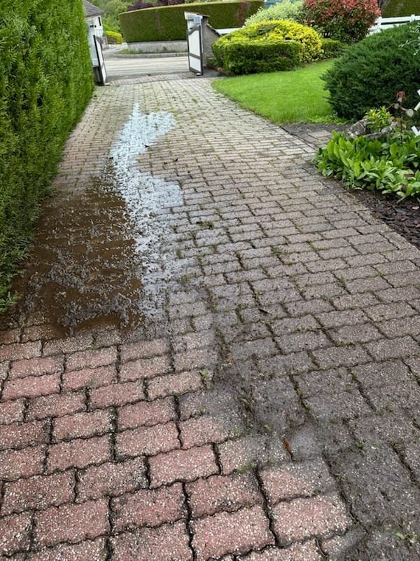 Nettoyage terrasse haute pression avant après — Élagage Stehly